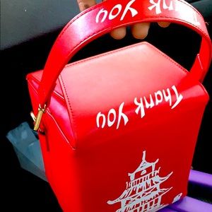 Red Chinese takeout bag